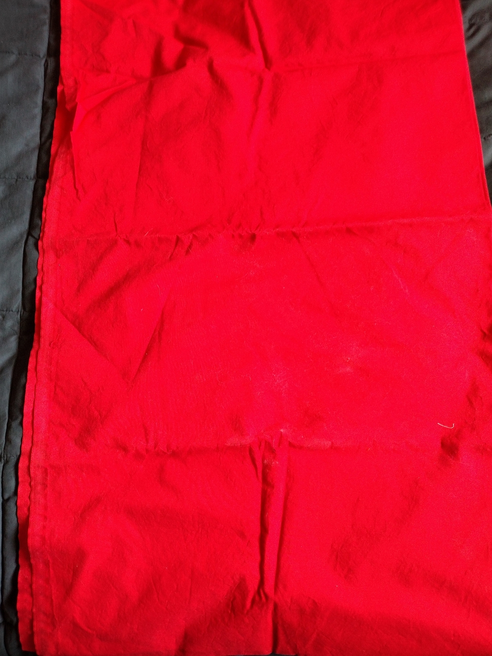 Bright Red Solid Fabric Piece